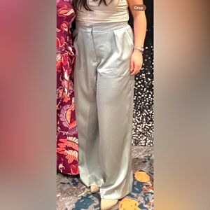 Abercrombie Satin Tailored Wide Leg Pant Size 32